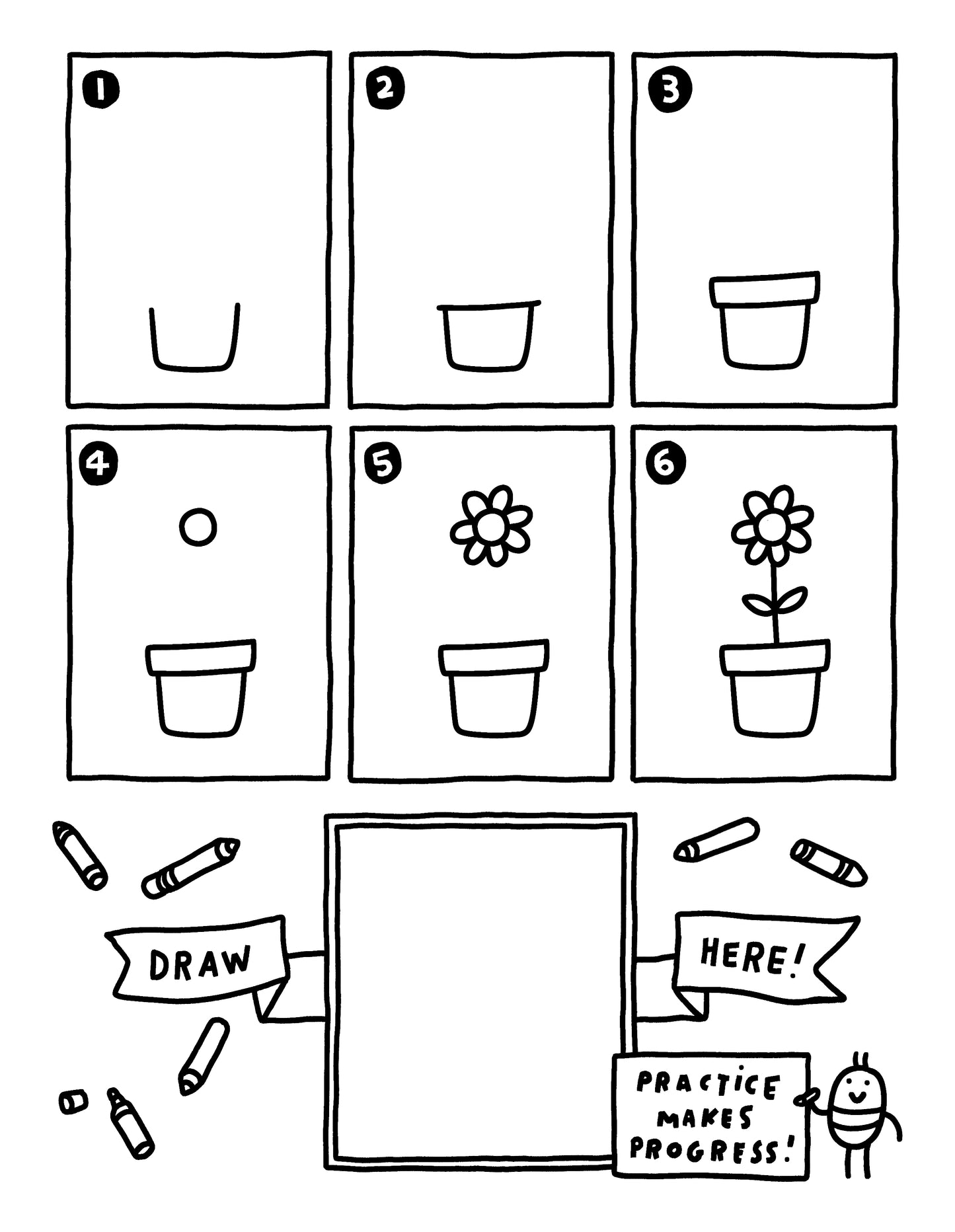 Learn to Draw Everyday Things - 50 step-by-step lessons for kids