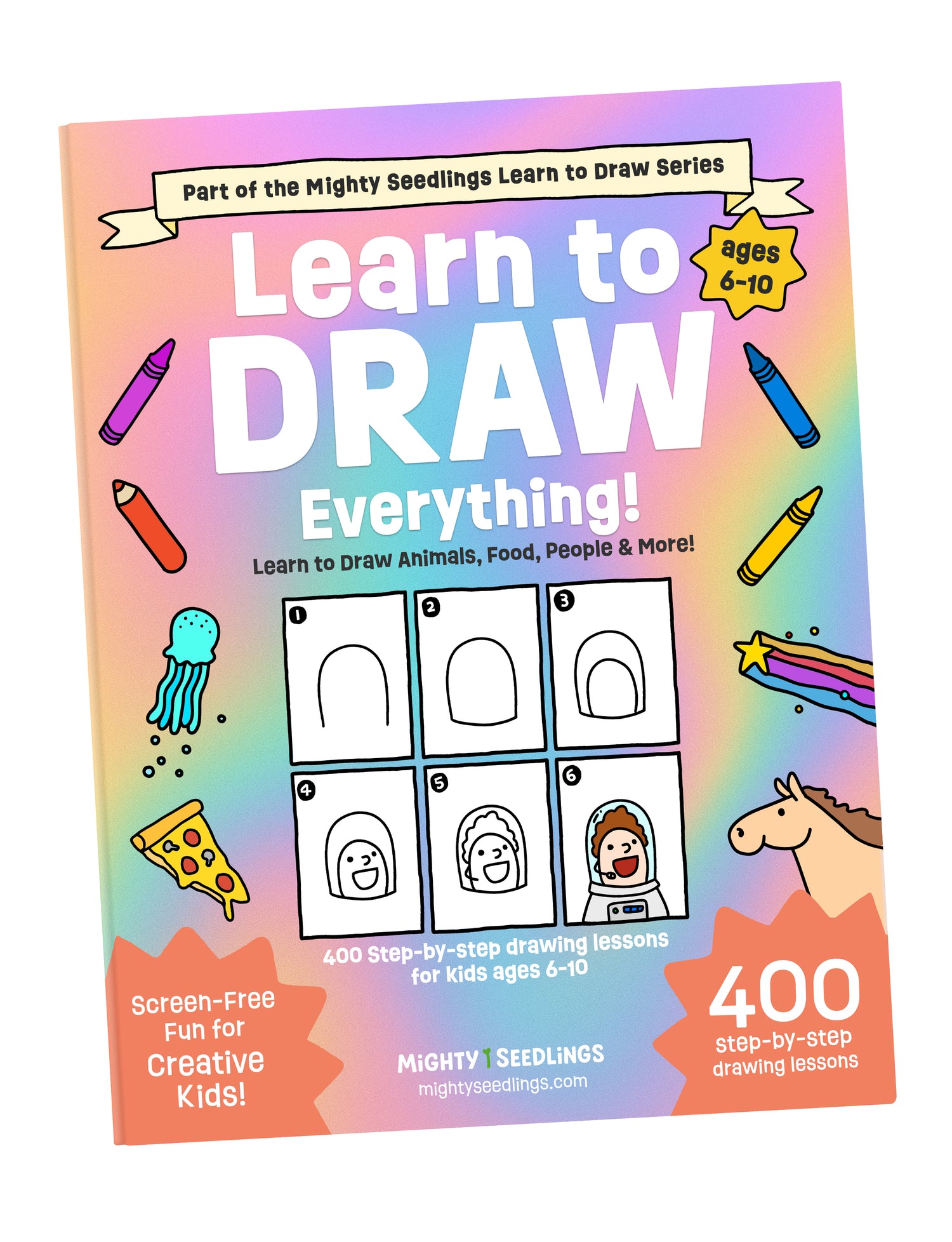 Mighty Seedlings - Learn to Draw Everything Cover - Activity Book for Kids ages 6-10