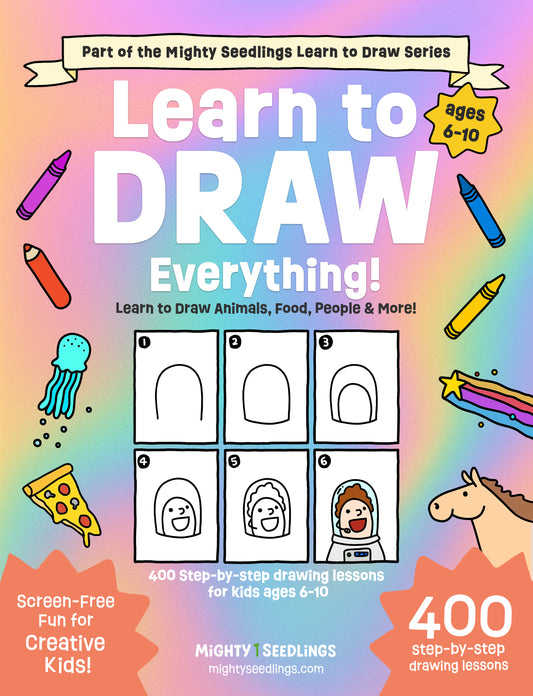 Learn to Draw Mighty Seedlings book cover – step-by-step drawing activity book for kids ages 4–8

